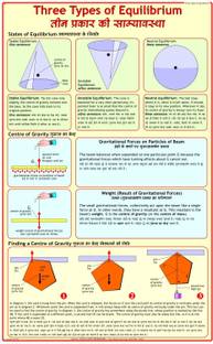 Physics Charts - Three Types of Equilibrium Photographic Paper