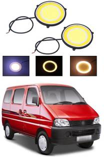PECUNIA CAR DRL Daytime Running Light Flexible Round Shape White LED Lights Driving lamp COB Lights car-Styling 2PCS 12V DC for All Cars V165 Fog Lamp Car LED for Maruti Suzuki (12 V, 12 W)