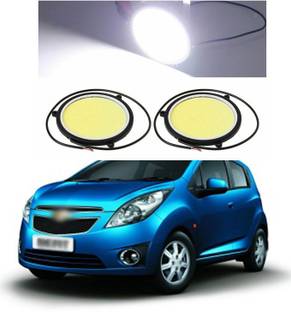 PECUNIA CAR DRL Daytime Running Light Flexible Round Shape White LED Lights Driving lamp COB Lights car-Styling 2PCS 12V DC for All Cars 6 Fog Lamp Car LED for Chevrolet (12 V, 12 W)
