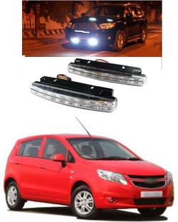 PECUNIA Super 6000K White 8 LED Car DRL Day Time Running Lights C41 Car Fancy Lights