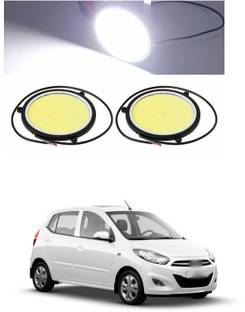 PECUNIA CAR DRL Daytime Running Light Flexible Round Shape White LED Lights Driving lamp COB Lights car-Styling 2PCS 12V DC for All Cars 76 Fog Lamp Car LED for Hyundai (12 V, 12 W)