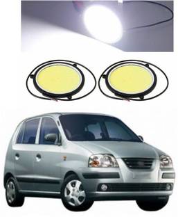PECUNIA CAR DRL Daytime Running Light Flexible Round Shape White LED Lights Driving lamp COB Lights car-Styling 2PCS 12V DC for All Cars 92 Fog Lamp Car LED for Hyundai (12 V, 12 W)