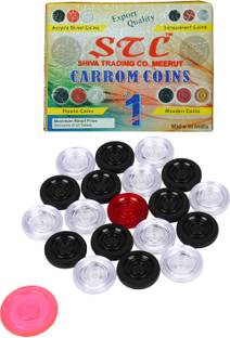 STC Crystal Premium Quality Carrom Coins Carrom Pawns
