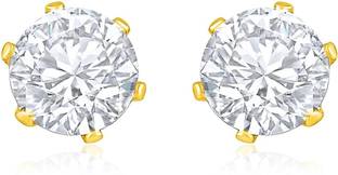 Black pearl Collections Diamond gold Trendy Stud Metal Plug Earring