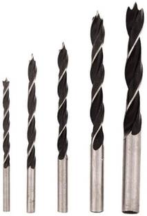 Digital Craft Drill Bit Hole Saw Cutter Tool Set Kit For Wood Working Twist Drill Three-Pointed Design 5pc Pro Round Shank Wood Work