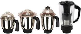 Su-mix Sets of 4 Jars (1 Chutney Jar, 1 Medium Jar, 1 Large Jar, 1 Juicer Jar) Black SAS20 Mixer Juicer Jar