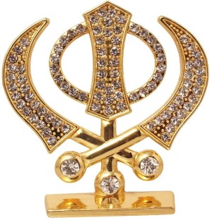 Office NK GLOBAL 1 Pc Sikh Symbol Showpiece Khanda Kirpan Metal Statue for Home Temple Decorations Car Dashboard Statue Gift