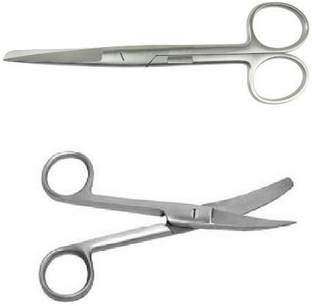 Agarwals ™ Surgical S/B Scissor 8" Straight And Curved (Set Of 2) Strong Cut Scissors
