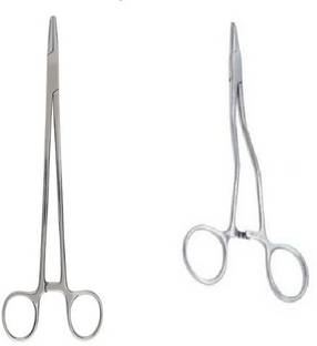 Agarwals ™ Needle Holder 6" Straight And Curved (Set Of 2) Needle Holders