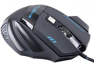 VIBOTON TINJI TJ-08 Wired Gaming Mouse 6D Optical 7 Button LED 5500 DPI USB Computer Mouse Gamer Mice Silent with Backlight for PC Laptop Wired Ambidextrous Optical  Gaming Mouse