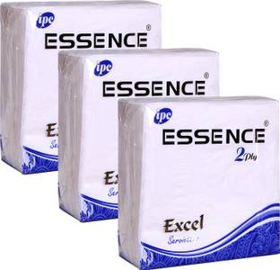 ESSENCE Excel Soft 2 Ply Table Top Napkins luxurious Tissue Blue Pack of 3 Blue Paper Napkins