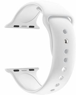 TINGTONG Soft Silicone Sport 38mm/40mm White Smart Watch Strap
