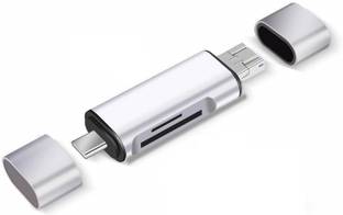 VIBOTON Card Reader, 3-in-1 USB 3.0, USB C, Micro USB Card Reader SD, Micro SD, SDXC, SDHC, Micro SDHC, Micro SDXC Memory Card Reader for MacBook PC Tablets Smartphones Card Reader
