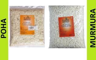 Classic Harvest 500 Gm POHA & 250 gm MURMURA COMBO Puffed Rice (Medium Grain, Raw)