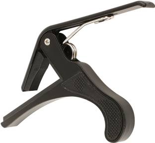 BAPC One Handed Trigger Guitar Metal Capo Quick Change For Ukulele, Electric And Acoustic Guitars, Black Clutch Guitar Capo