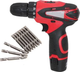 Digital Craft 12V Electric Screwdriver Electric Drill lithium cordless drill Cordless Screwdriver Mini Drill Power Tools With 10Pc Double Side Screwdriver Bit Pistol Grip Drill