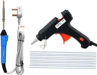 FADMAN Soldering Iron Kit Pack-3 | 20W Black Glue Gun & 7MM Sticks (5 Pcs) | Grey+Blue 25 W Simple
