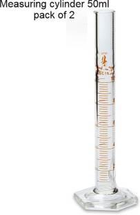 THE LABWORLD Measuring cylinder 50ml Borosilicate Glass Graduated Cylinder