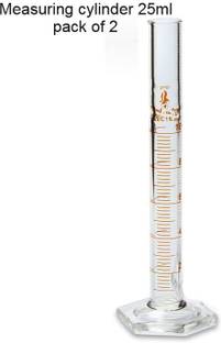 THE LABWORLD Measuring cylinder 25ml Borosilicate Glass Graduated Cylinder
