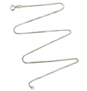 Parnika 16 Inches Very Sleek Box Design Pure 92.5 Sterling Silver Chain