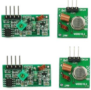 DHRUV-PRO 2-Pic 433 MHz RF Transmitter and Receiver Communication Module Kit for ARM / MCU WL DIY 315 MHz / 433 MHz Wireless for UNO R3 Diy Kit Electronic Components Electronic Hobby Kit
