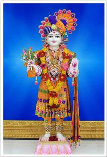 Lord Akshar Purushottam Swaminarayan Hindu Religious Paper Poster Paper Print