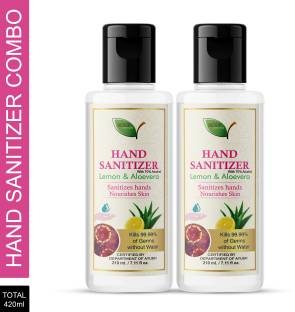 Bioly  with 70% Alcohol FDA APPROVED Pack of 2 Hand Sanitizer Bottle