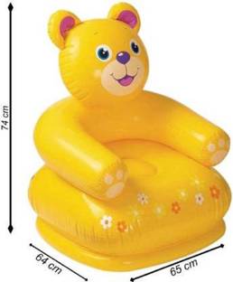 mayank & company Inflatable Lazy Sofa Single Leisure Lovely Baby Inflatable Chair Fashion Teddy Bear Shape Cute Toy Chair Cartoon Animal Comfortable for Children Inflatable Sofa/ Chair