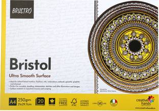 BRuSTRO Bristol Ultra Smooth Glued Pad 250 GSM A4-20 Sheets Sketch Pad