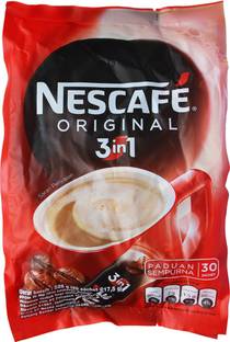 Nescafe 3 in 1 Original Soluble Coffee Beverage, 30 Sachets Instant Coffee