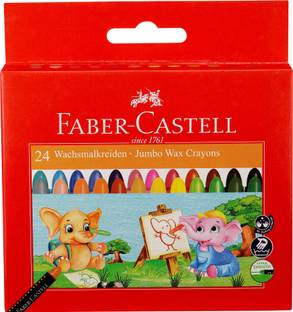FABER-CASTELL 24 Jumbo Wax Crayons (90mm)