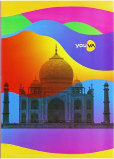 NAVNEET Youva Soft Bound Long Book Rainbow 21x29.7 cm A4 Notebook Single Line 172 Pages