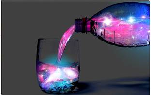 eCraftIndia 6MM MDF Colorful Bottle and Glass Satin Matt Texture UV Art Ink 8 inch x 12 inch Painting