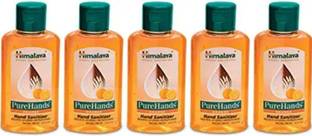 HIMALAYA PURE HANDS ORANGE HAND SANITIZER, 100 ML PACK OF 5 Hand Sanitizer Bottle