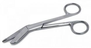 Meditech Bandage cutting scissors 7 inches Curved And Angled Dissecting Scissors