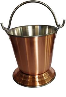 Marwall Copper Stainless Steel Round Dinnerware Serving Bucket for Gravy 500ml Handi 0.5 L