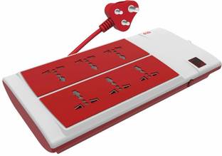 GM 3059 G-Power 6+1 Spike Adaptor with Master Switch, Indicator, Safety Shutter, International Sockets & Surge Protector. 6  Socket Extension Boards
