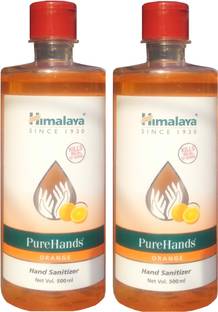 HIMALAYA  Orange 2 Units of 500ml each Hand Sanitizer Bottle
