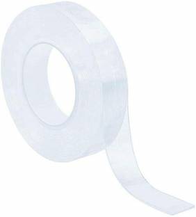 LandVK 3 Meter Double Sided Adhesive Silicon Tape | Transparent Adhesive Heavy Duty, Heat Resistant, Multi-Functional Removable Washable Reusable Anti-Slip Nano Tape 3 m Double-sided Tape