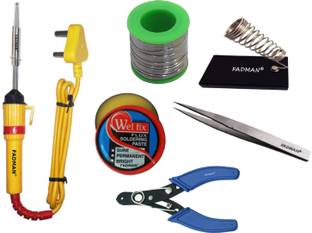 FADMAN BASIC COMPLETE KIT PART TYPE-6 SOLDERING IRON KIT | SOLDER WIRE | STAND | WIRE CUTTER | SOLDERING PASTE FLUX | TWEEZER | SOLDERING IRON 25 W Simple