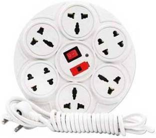 RExt 8+1 Round Extension Board with 2.0 Meter Cord Length 8  Socket Extension Boards