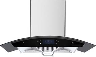 Kaff STELLA DHC 90 BS 150 CMH 90 cm Filterless Touch/Gesture Control Digital Display Low Noise , High ...