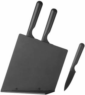 IKEA Knife Block with 3 Knives, Black Kitchen Tool Set