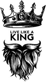 Ordershock Like a King Mom Dad Men and Women Waterproof Temporary Body Tattoo