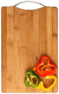 Flipkart SmartBuy (33*23) Thick Wooden Bamboo Kitchen Chopping Cutting Slicing Board with Holder for Fruits Vegetables Meat Wooden Cutting Board