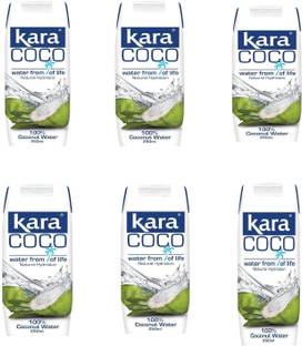 KARA Coco 100% Coconut Water, 250ml (Pack Of 6) (250 ml X 6)