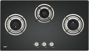 Kaff CRH 783,78 cm,Auto Ignition Glass Tornado Burner, Black Glass Manual Hob