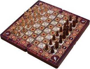 आइरिस 3 in 1 Indoor Chess Checkers Backgammon Set (Small) बोर्ड गेम