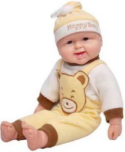 Kmc kidoz Laughing Boy Doll, Press for Music, [Yellow-Brown]