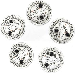 Electronic Spices Blue PACK OF 5 220V 9W Round AC led strip 20 LED Raw material Light Electronic Hobby Kit